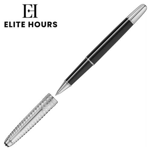Meisterstück Doué Geometry Classique Rollerball Pen – Platinum Tone