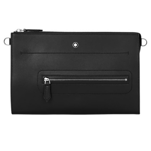Black Meisterstuck Selection Medium Leather Wristlet Pouch
