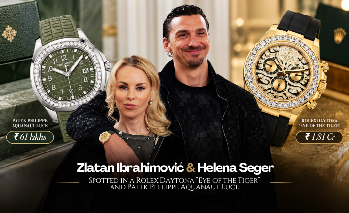 Zlatan Ibrahimović & Helena Seger Spotted in a Rolex Daytona “Eye of the Tiger” and Patek Philippe Aquanaut Luce