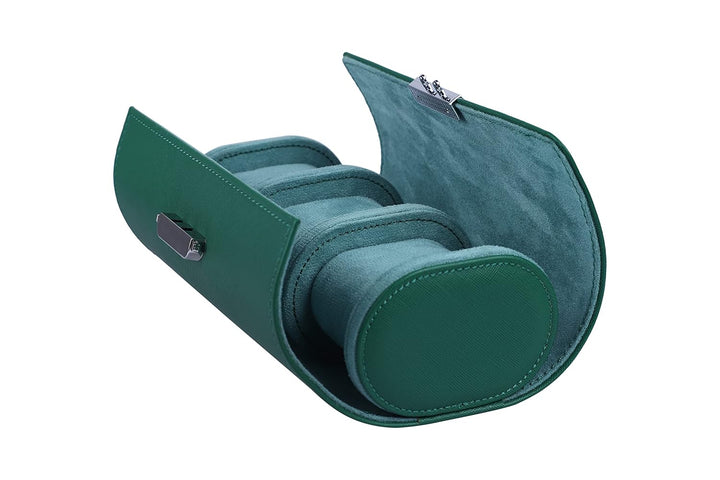 Genuine Leather Watch Box Organizer for Men and Women- 3 Watch Storage with Adjustable &amp; Removable Pillows 3-Slot Leather Watch Storage