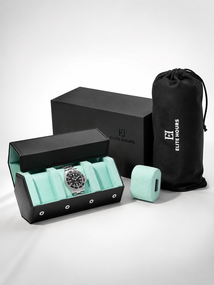 Premium 4-Slot Travel Watch Roll
