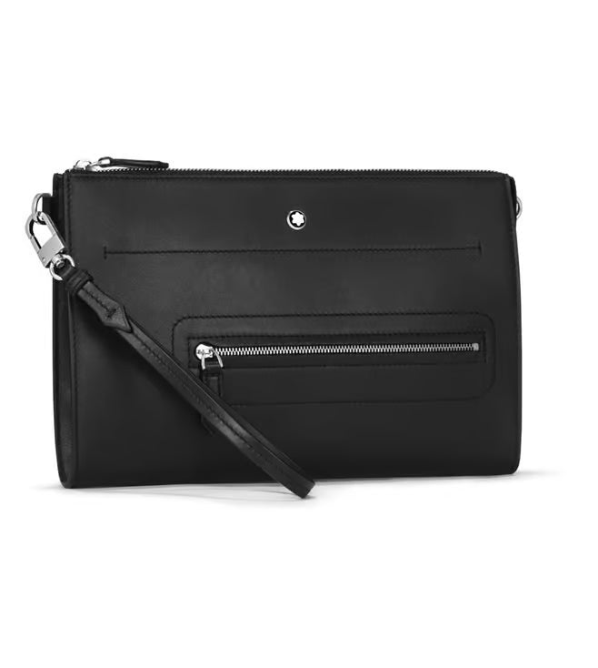 Black Meisterstuck Selection Medium Leather Wristlet Pouch